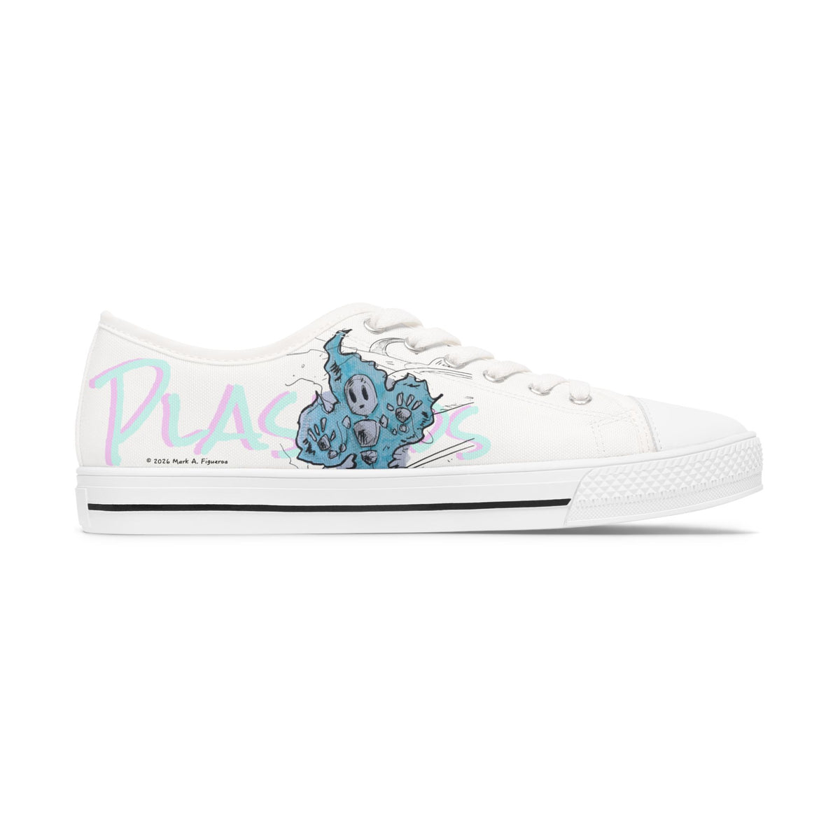 "Neutral Energy Plasmid" Women's Low Top Sneakers