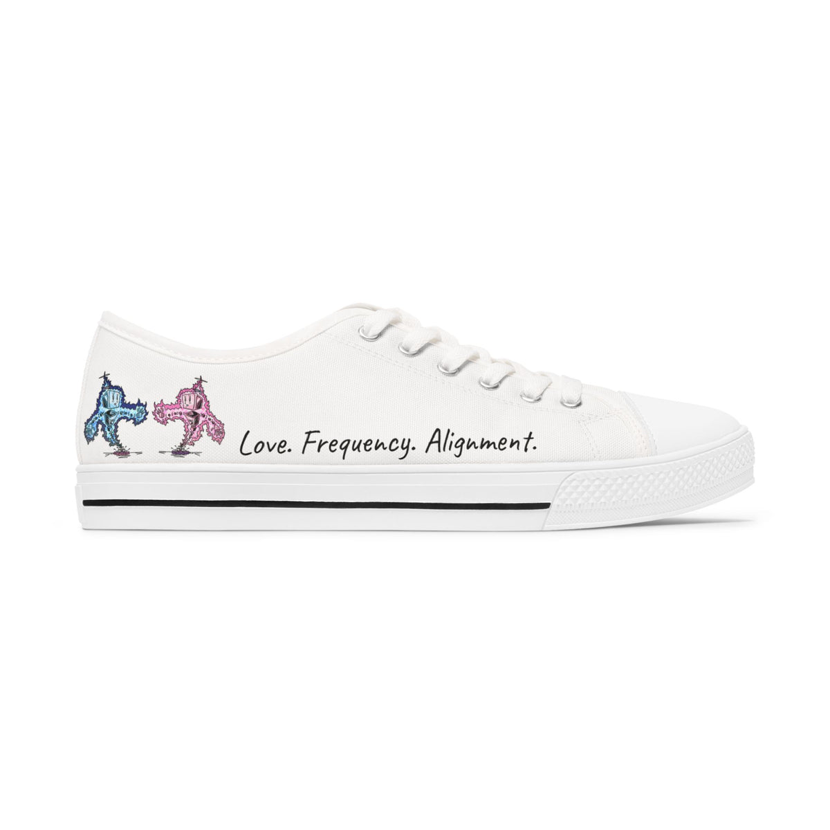 "Neutral Energy Plasmid" Women's Low Top Sneakers
