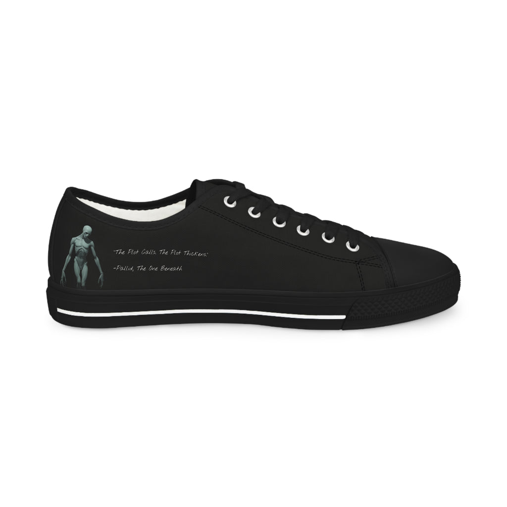 "The Plot Calls" Men's Low Top Canvas Sneakers
