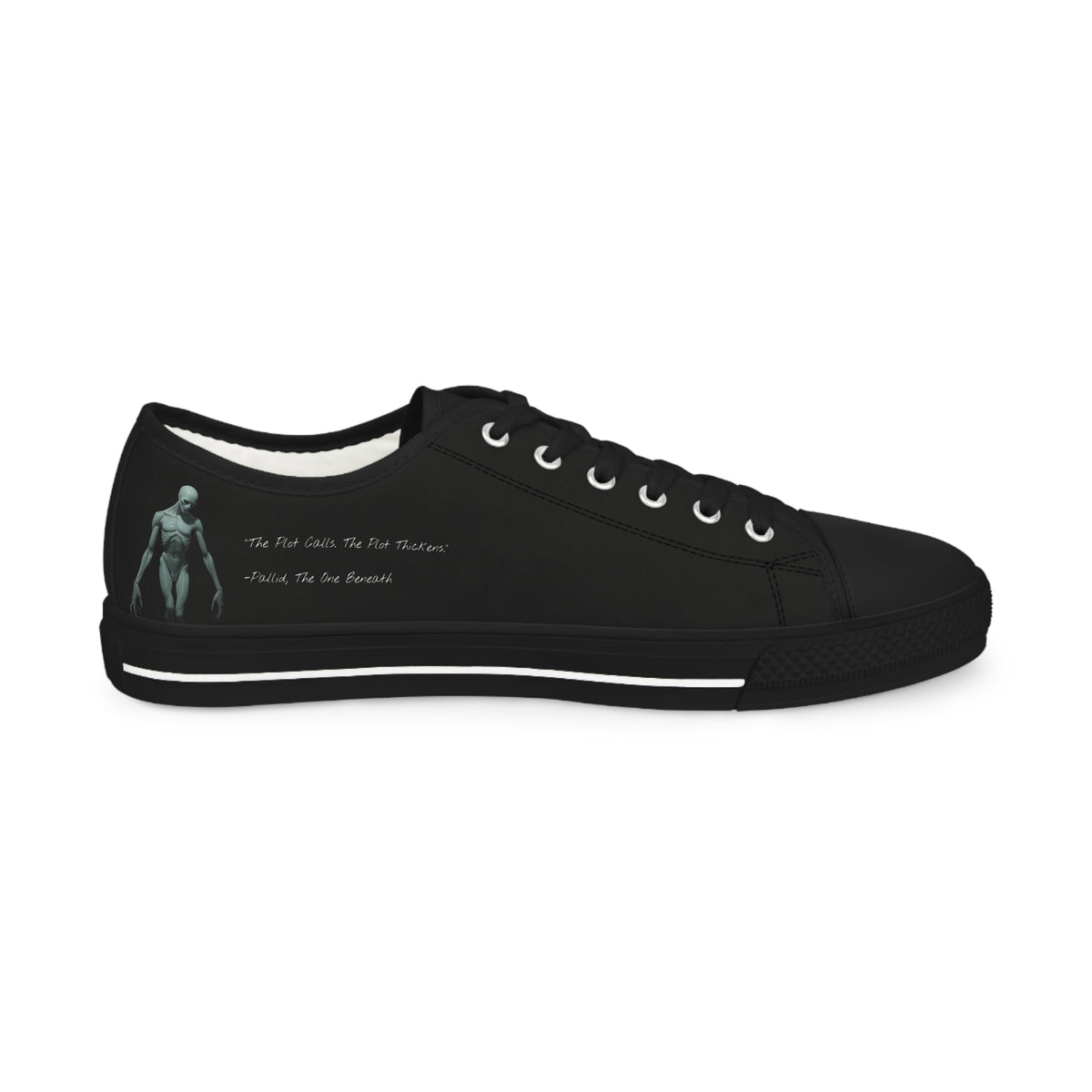 "The Plot Calls" Men's Low Top Canvas Sneakers