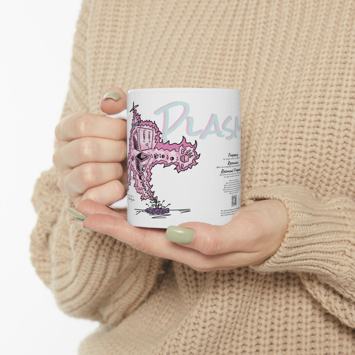 Plasmids Ceramic Mug — Hand Drawn & Painted Illustration (11oz & 15oz)