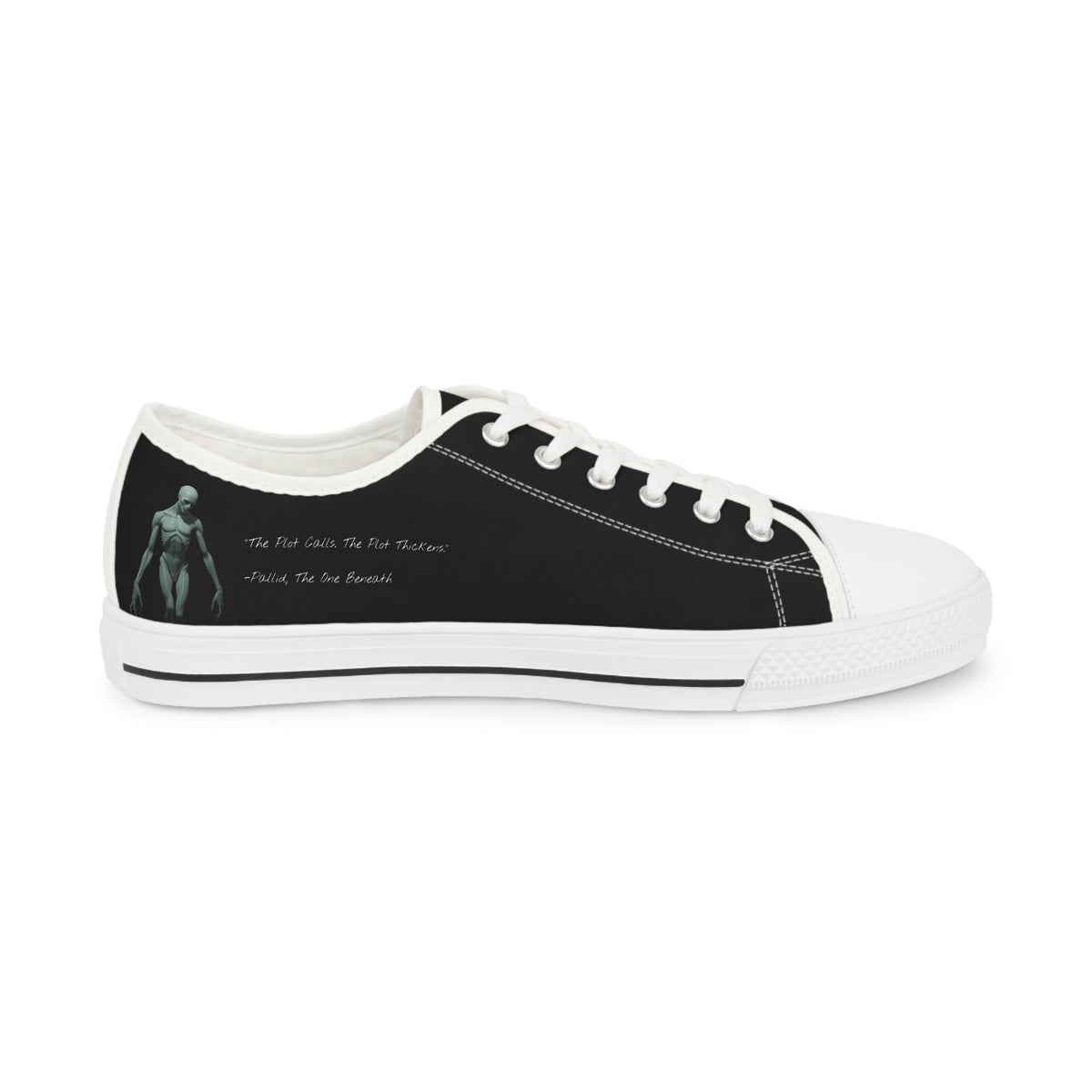 "The Plot Calls" Men's Low Top Canvas Sneakers