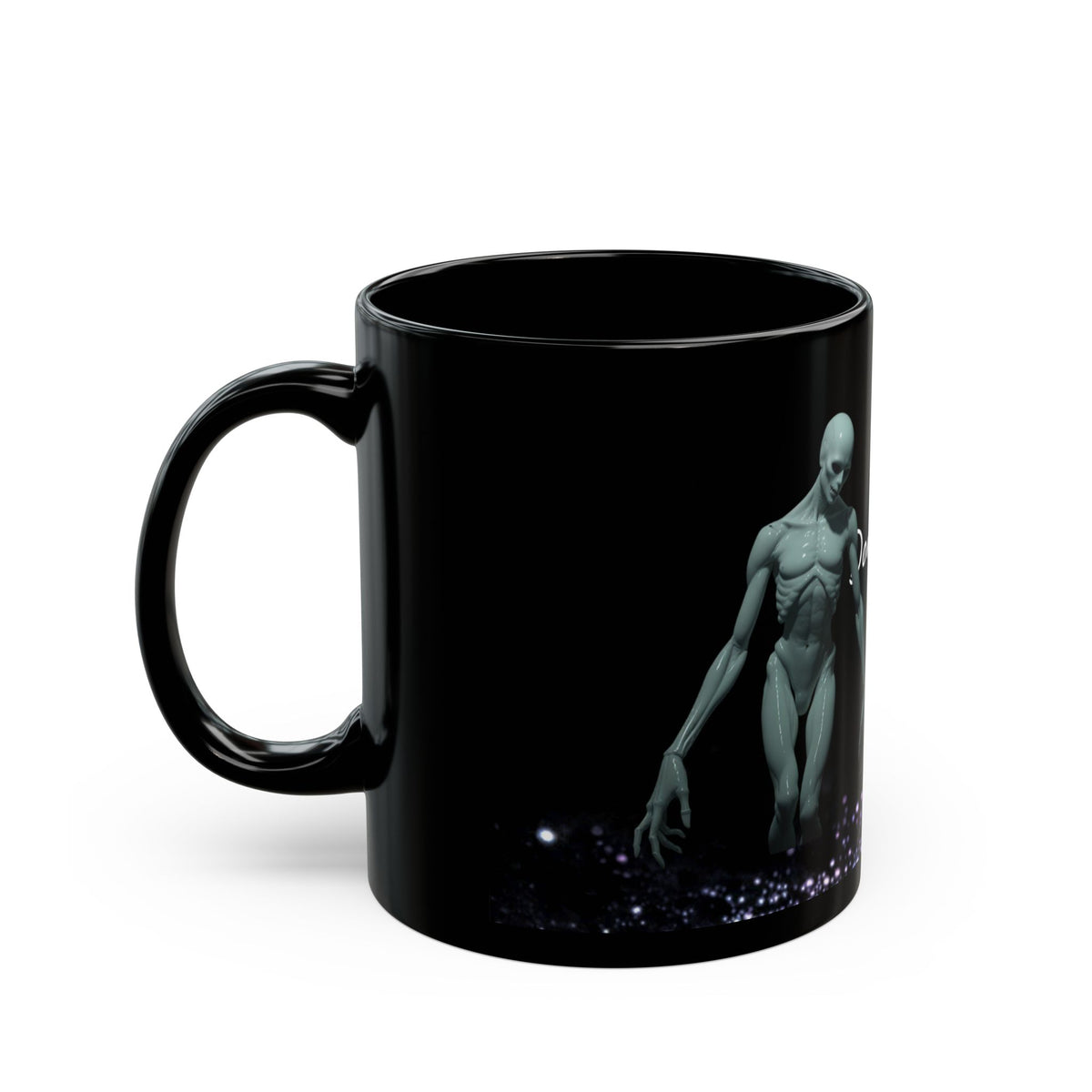 "The Coffee Pot Calls" Black Ceramic Mug