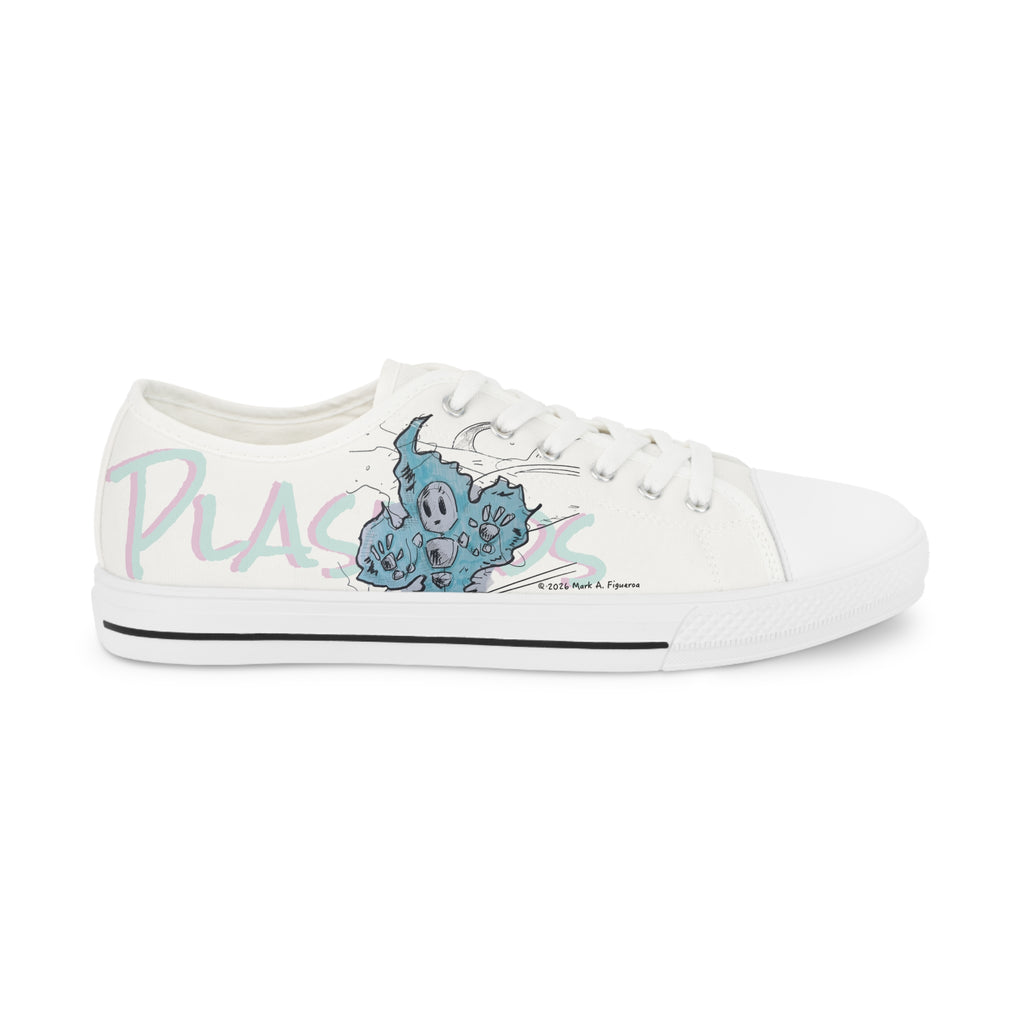 Men's Neutral Plasmid Low Top Canvas Sneakers | White