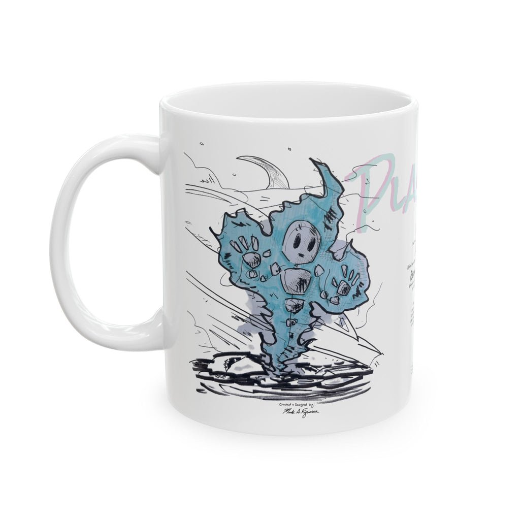 Plasmid Origin Sketch Ceramic Mug — Hand Drawn & Painted Illustration (11oz & 15oz)