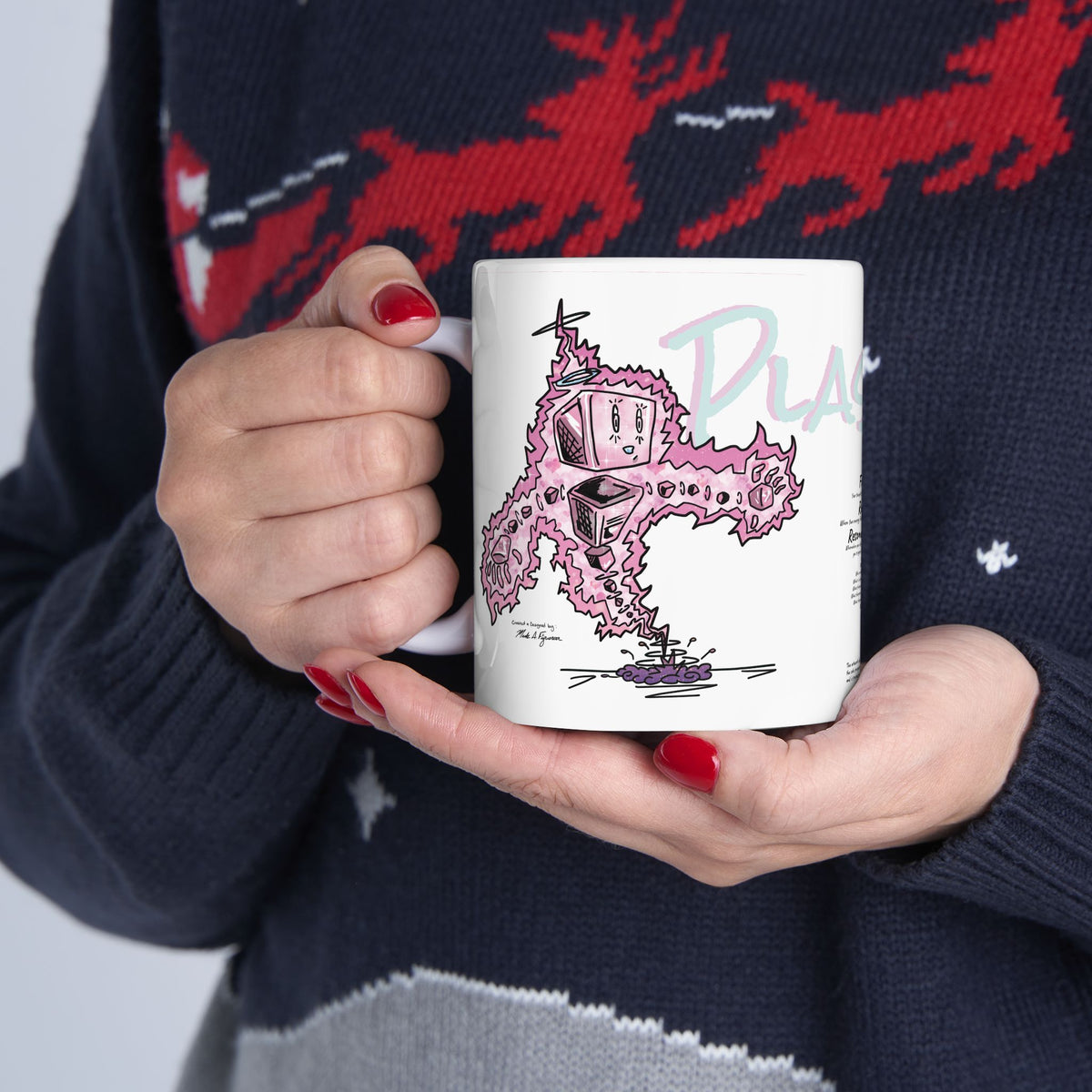 Plasmids Ceramic Mug — Hand Drawn & Painted Illustration (11oz & 15oz)