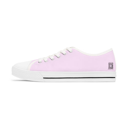 "Feminine Energy Plasmid" Women's Low Top Canvas Sneakers