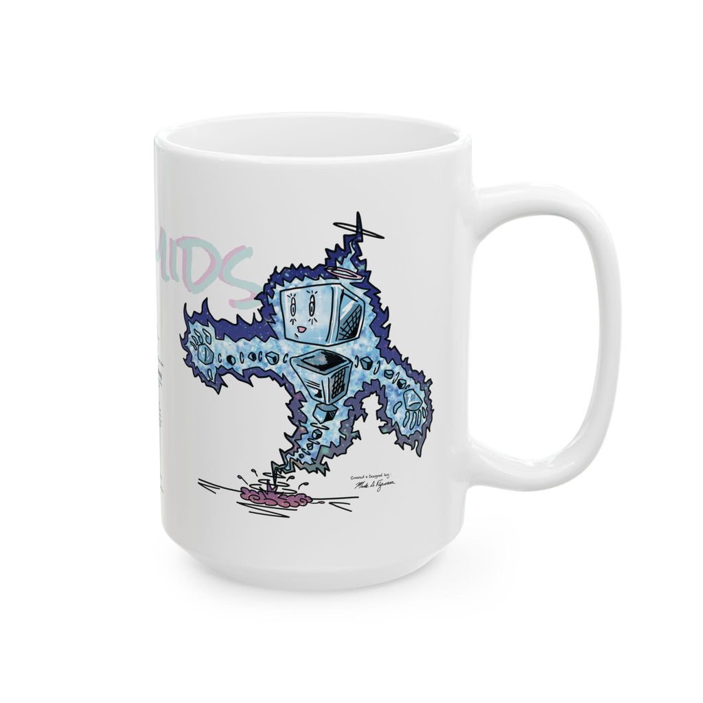 Plasmids Ceramic Mug — Hand Drawn & Painted Illustration (11oz & 15oz)