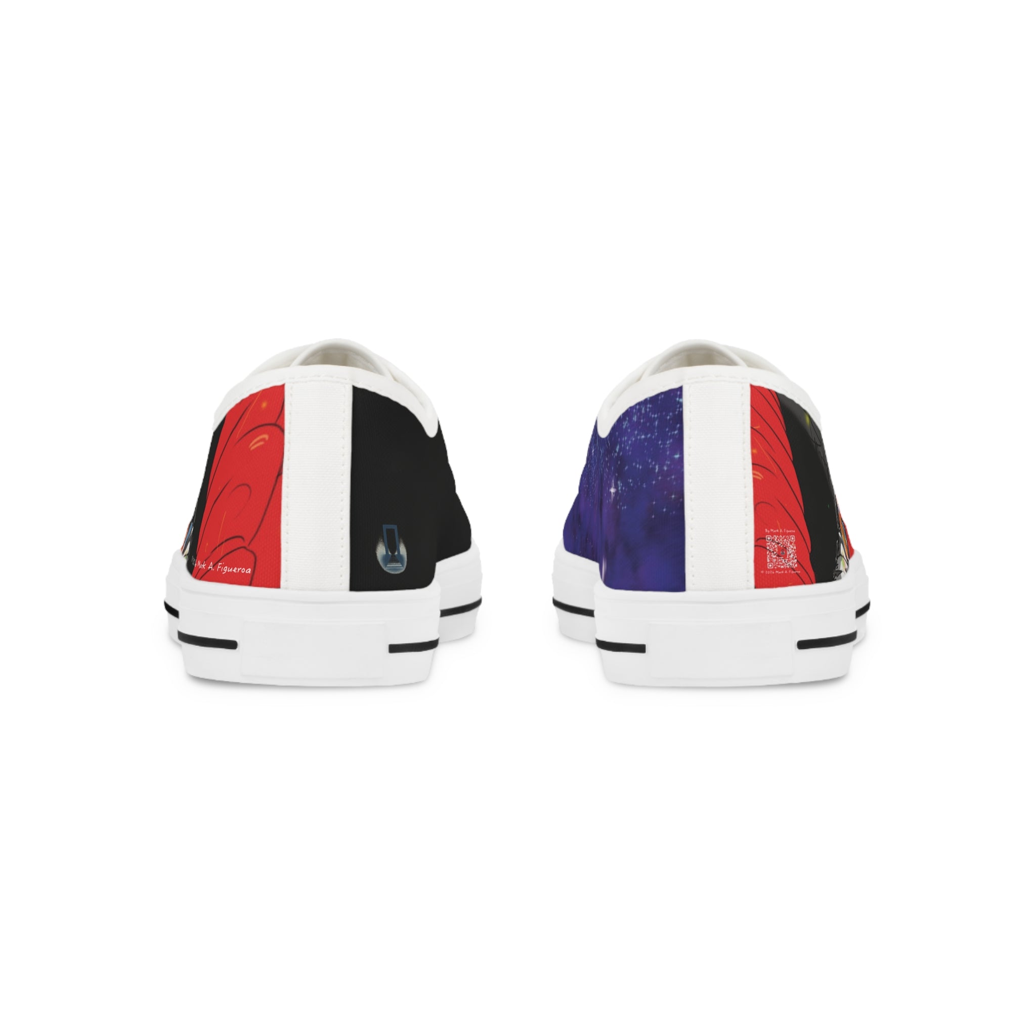 "The Outer Sanctuary on Mars" Men's Low Top Canvas Sneakers