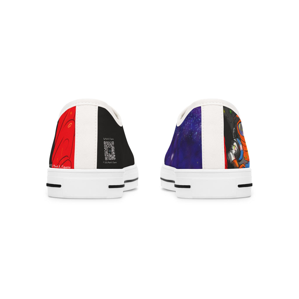 "The Outer Sanctuary on Mars" Women's Low Top Canvas Sneakers