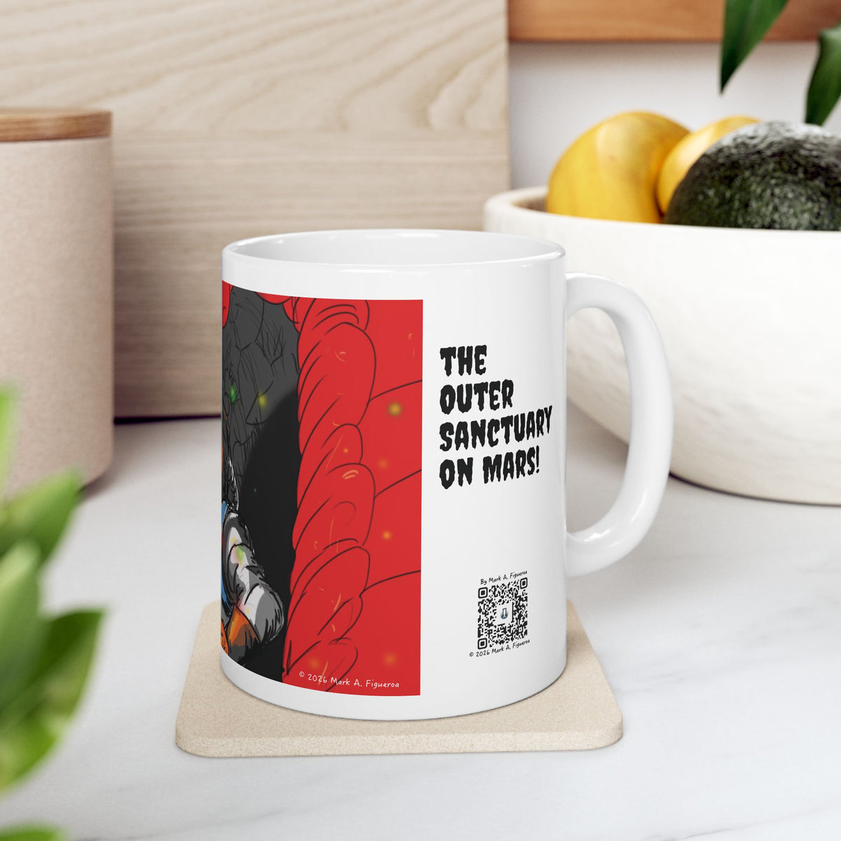 Taza de Cerámica "El Santuario Exterior en Marte" (11oz y 15oz)
