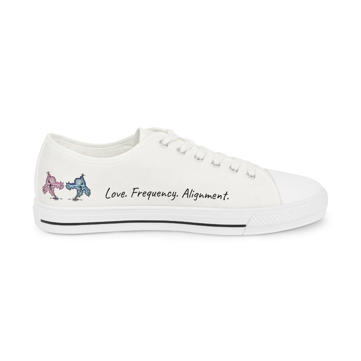 "Neutral Energy Plasmid" Men's Low Top Canvas Sneakers