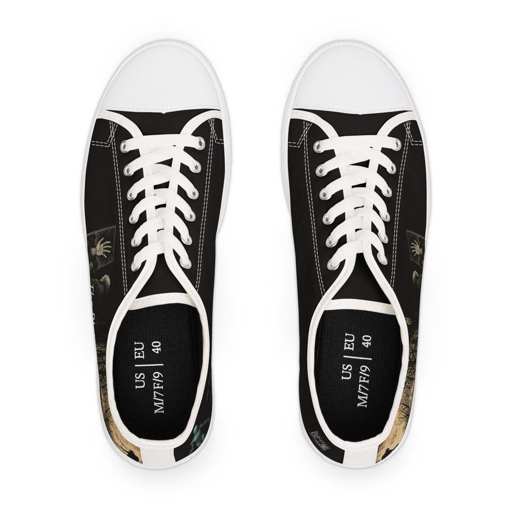 "The Plot Calls" Women's Low Top Canvas Sneakers