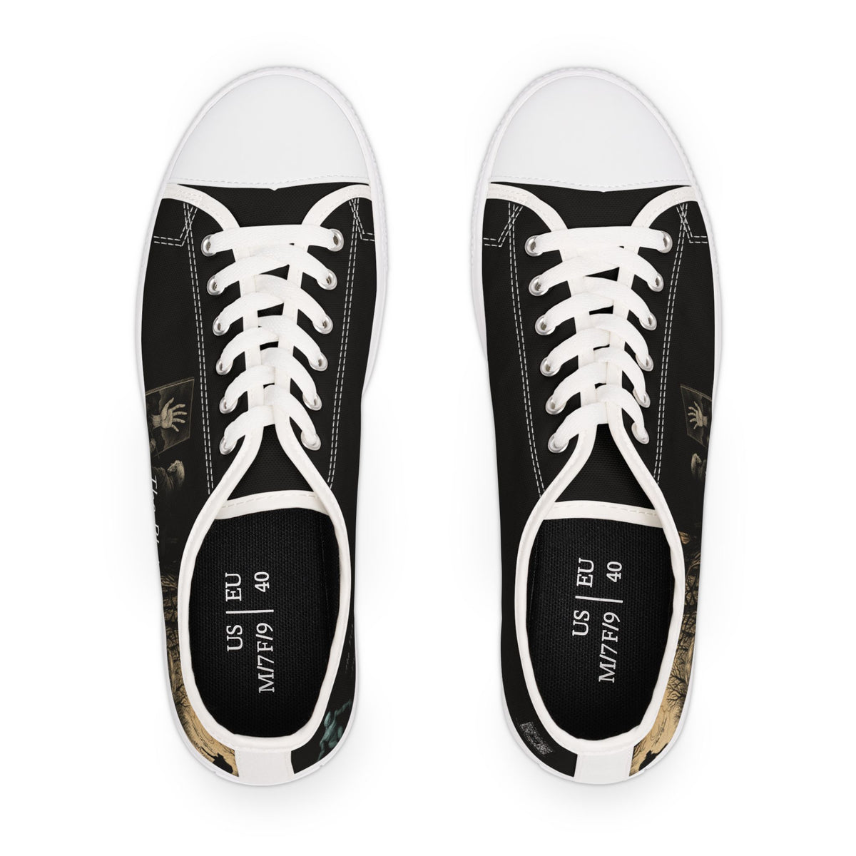 "The Plot Calls" Women's Low Top Canvas Sneakers