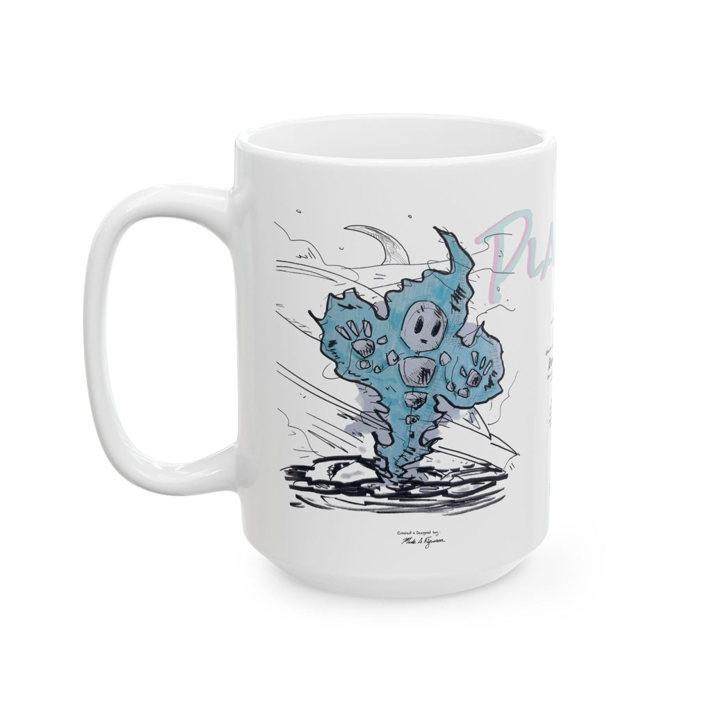 Plasmid Origin Sketch Ceramic Mug — Hand Drawn & Painted Illustration (11oz & 15oz)