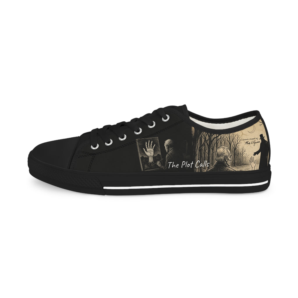 "The Plot Calls" Men's Low Top Canvas Sneakers