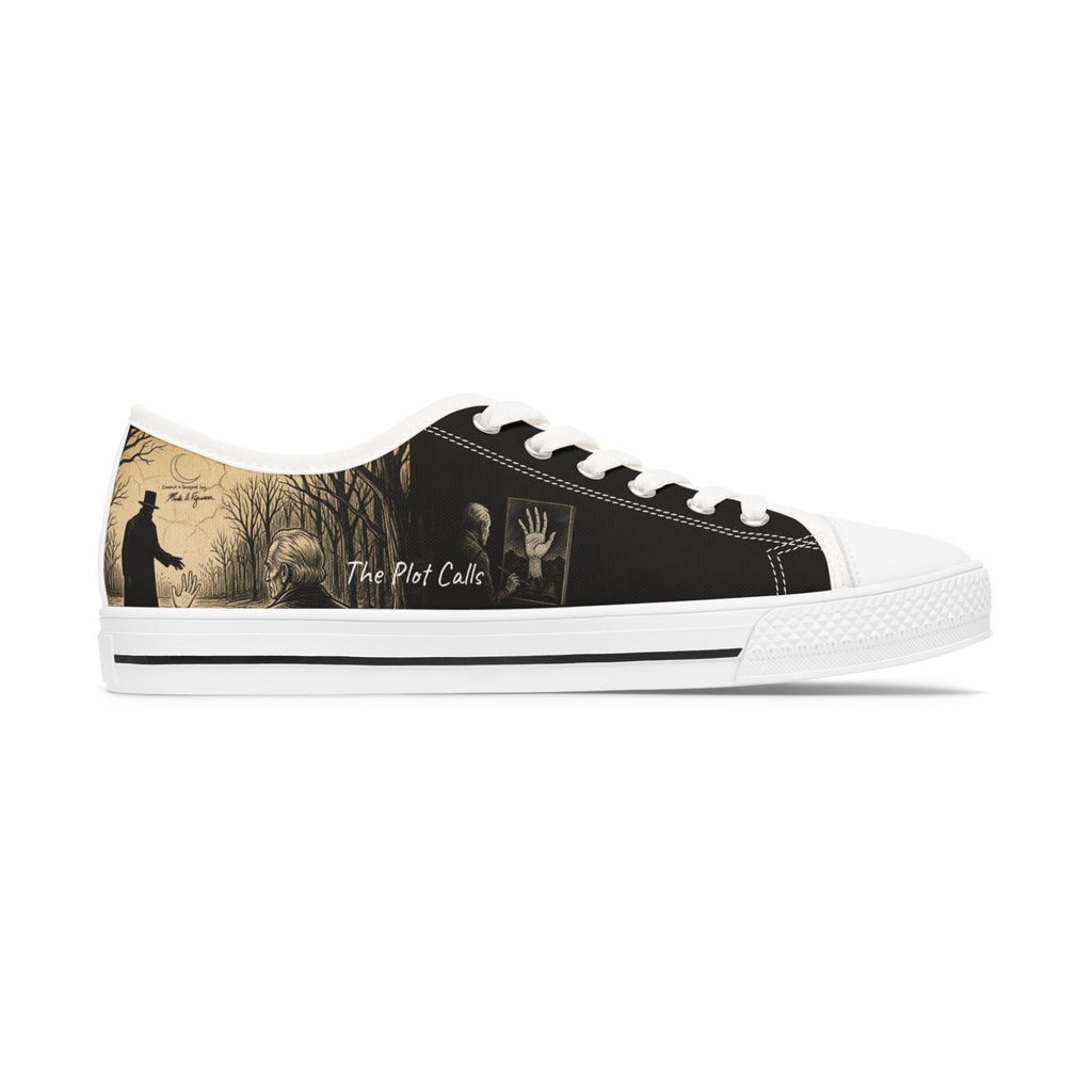 "The Plot Calls" Women's Low Top Canvas Sneakers
