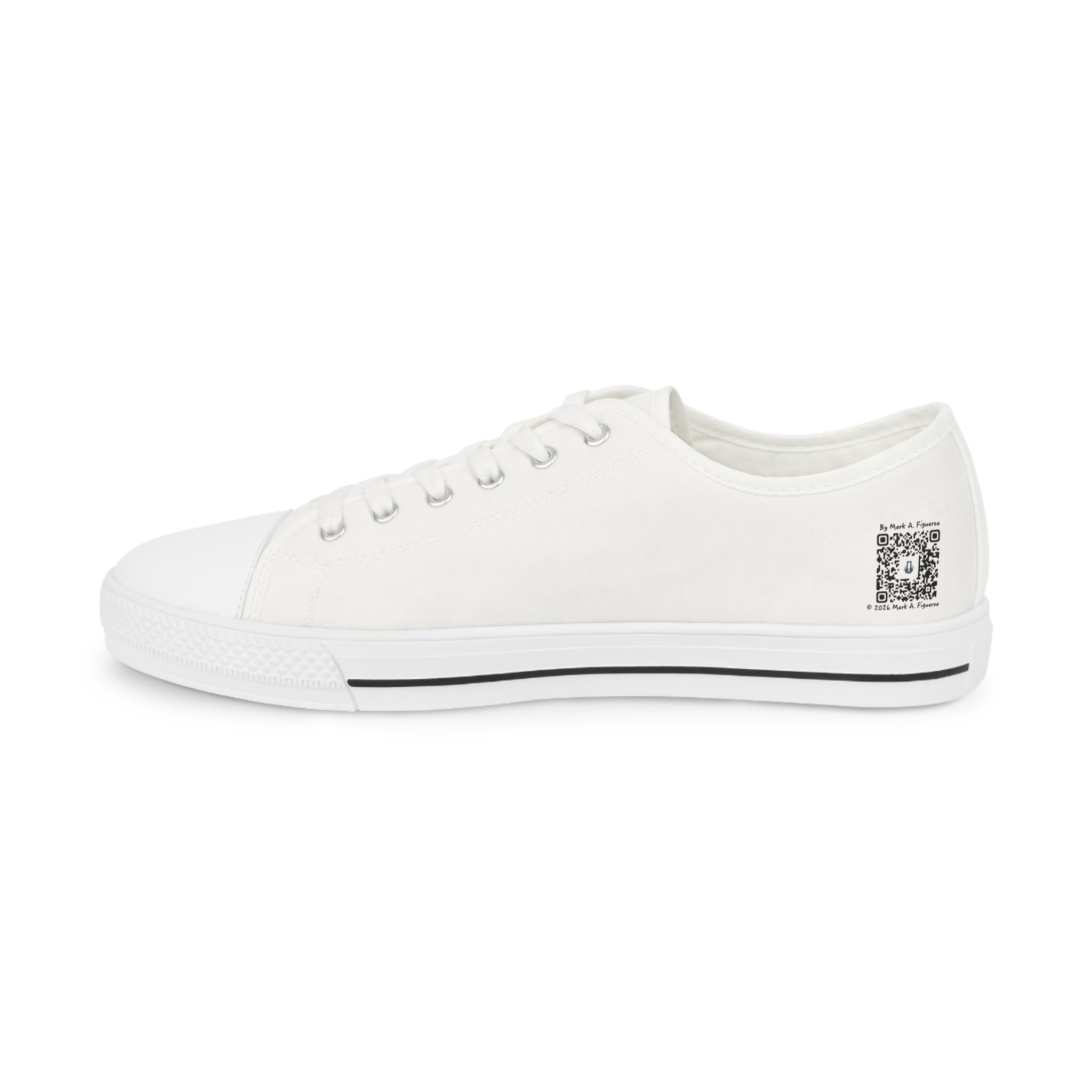Men's Neutral Plasmid Low Top Canvas Sneakers | White