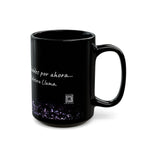 "La Cafetera Llama" Taza de Cerámica Negra
