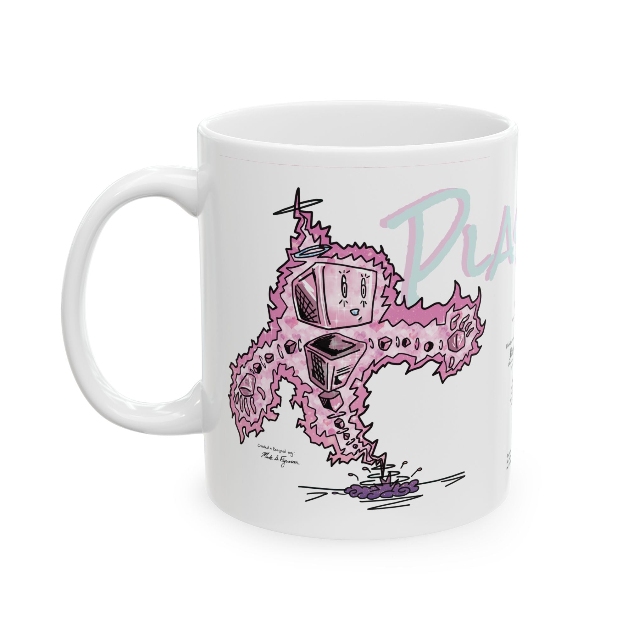 Plasmids Ceramic Mug — Hand Drawn & Painted Illustration (11oz & 15oz)