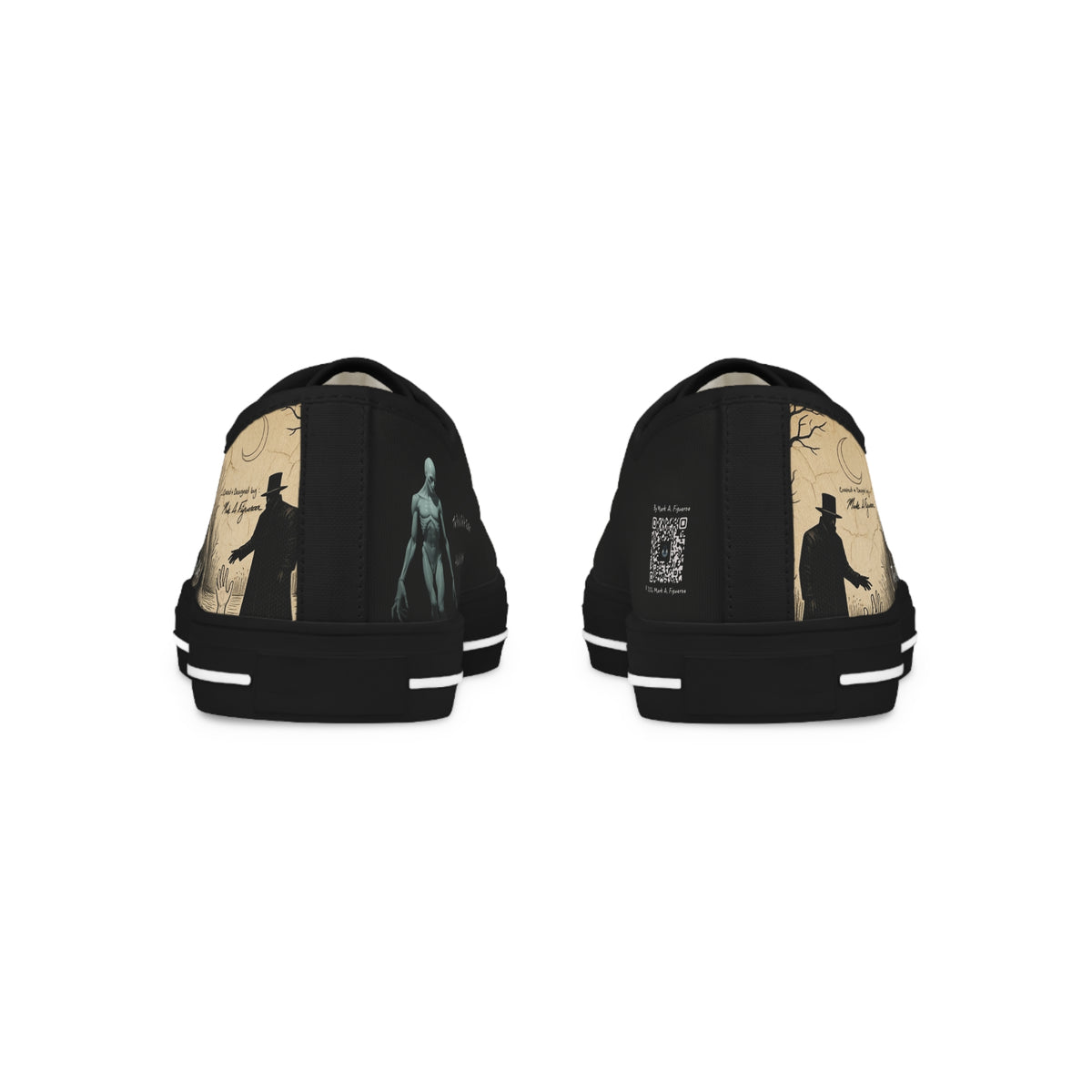 "The Plot Calls" Men's Low Top Canvas Sneakers