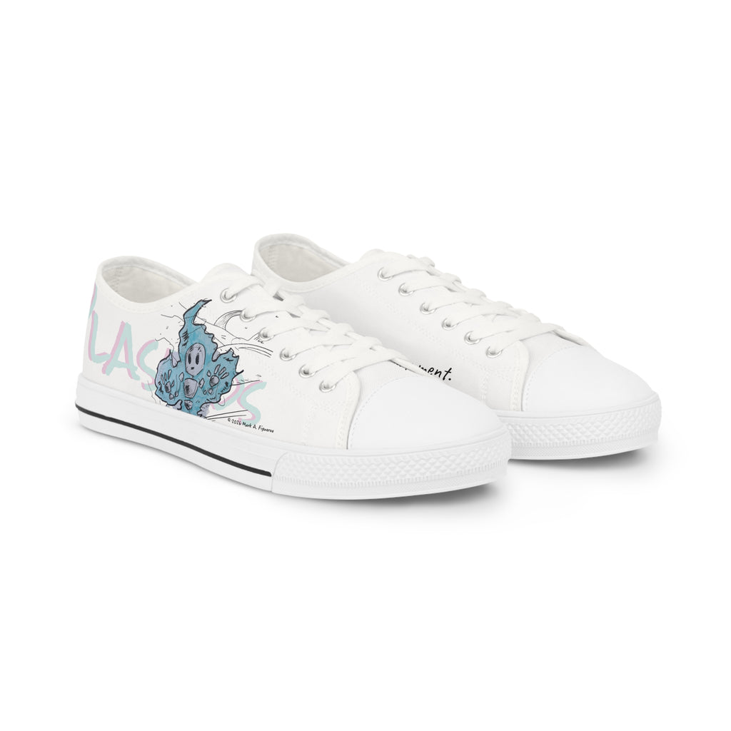 Men's Neutral Plasmid Low Top Canvas Sneakers | White