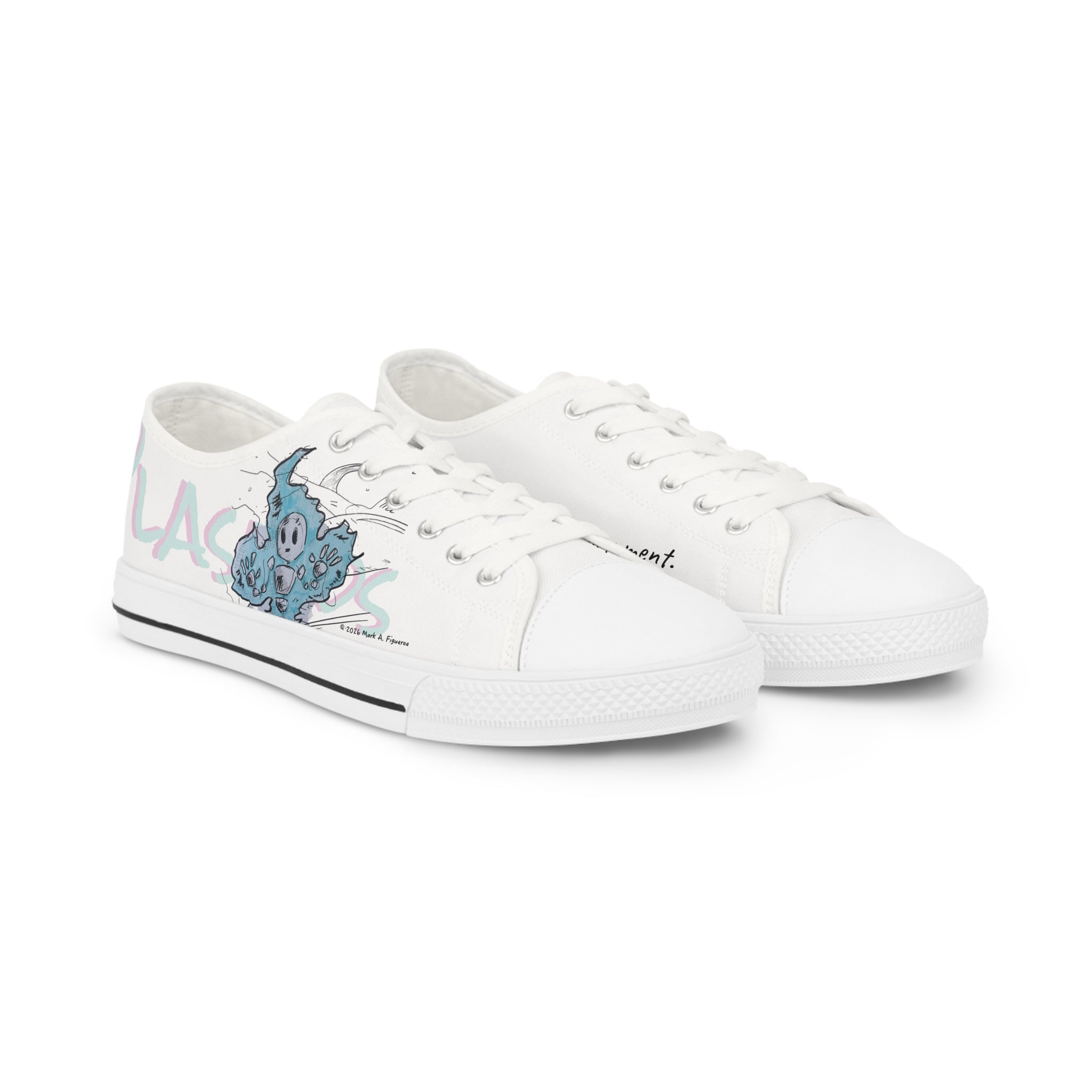 Men's Neutral Plasmid Low Top Canvas Sneakers | White