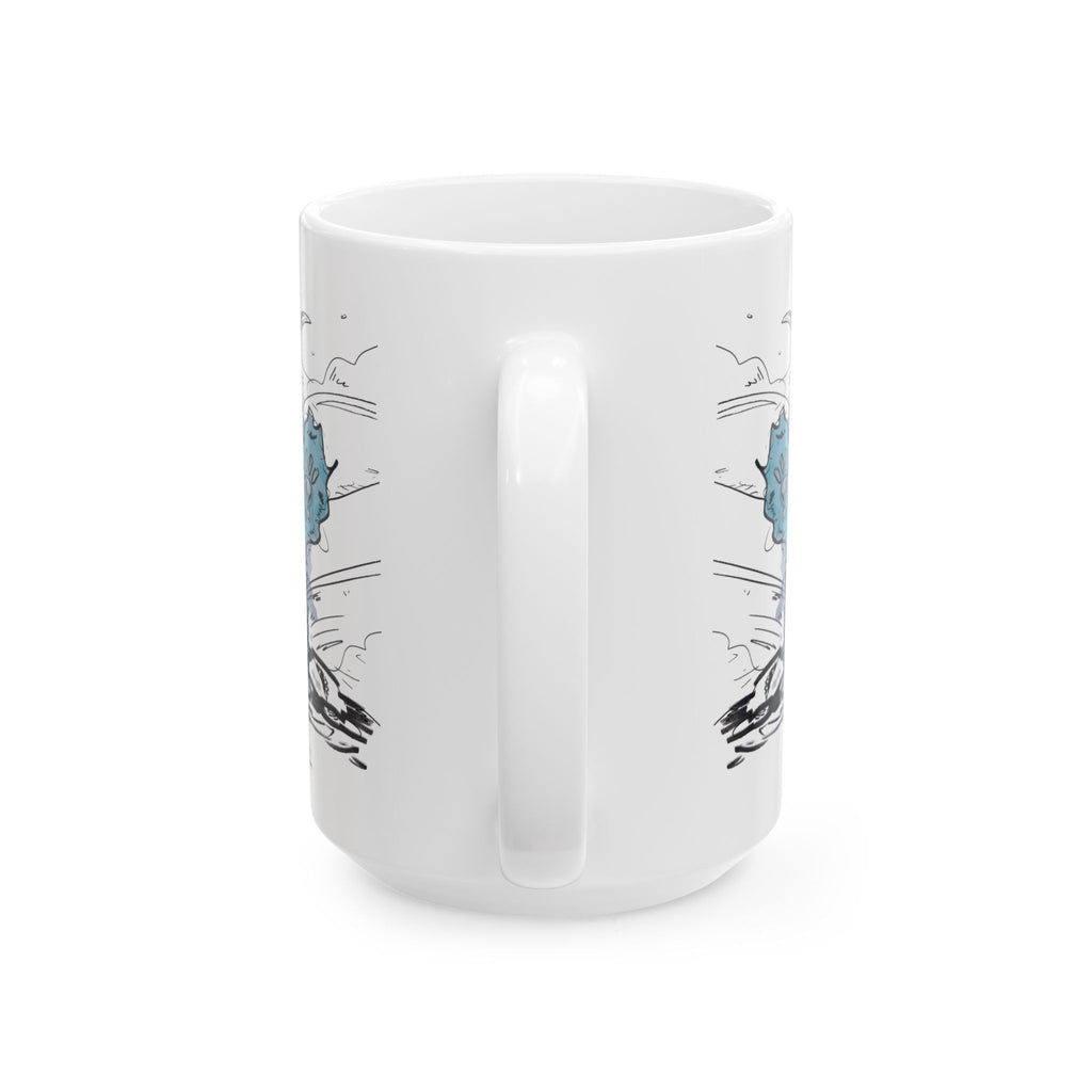 Plasmid Origin Sketch Ceramic Mug — Hand Drawn & Painted Illustration (11oz & 15oz)