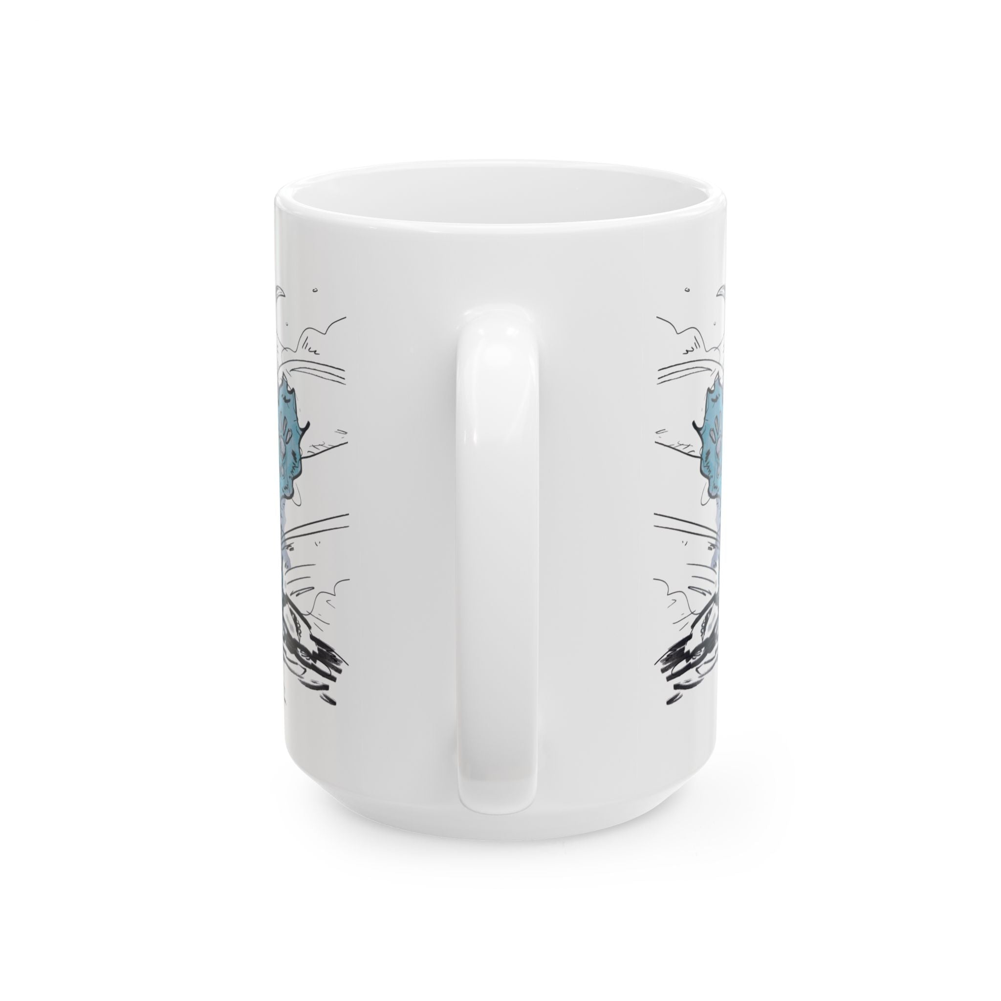 Plasmid Origin Sketch Ceramic Mug — Hand Drawn & Painted Illustration (11oz & 15oz)