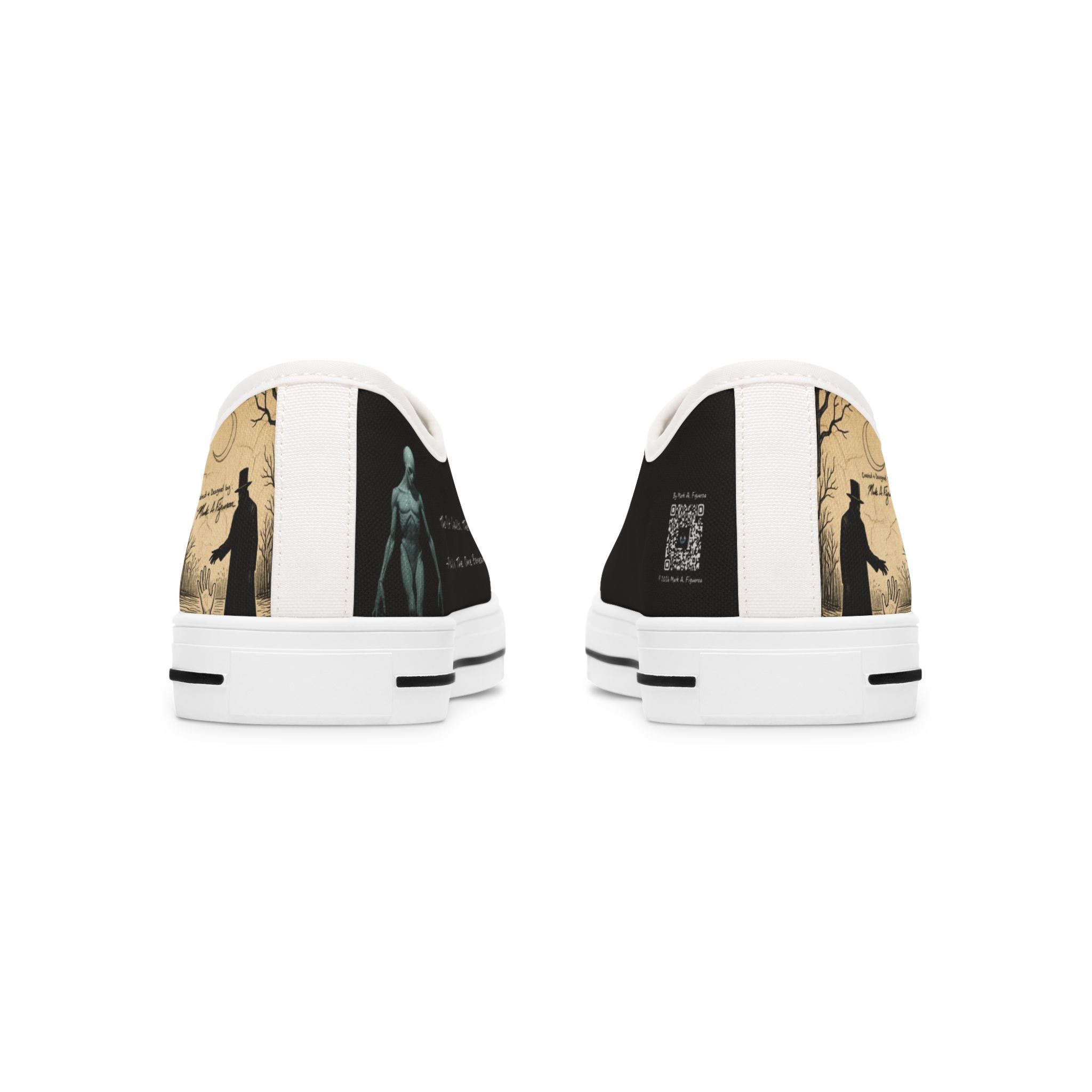 "The Plot Calls" Women's Low Top Canvas Sneakers