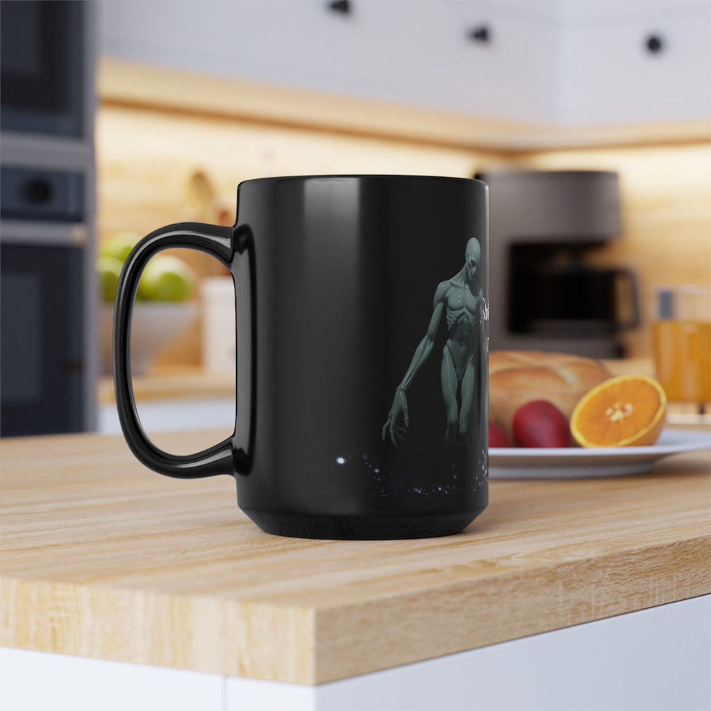 "The Coffee Pot Calls" Black Ceramic Mug