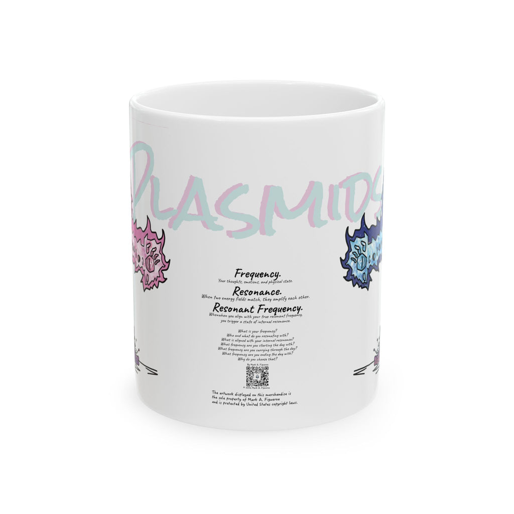 Plasmids Ceramic Mug — Hand Drawn & Painted Illustration (11oz & 15oz)