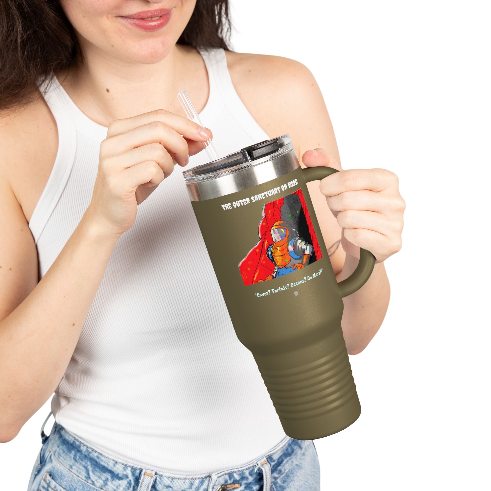 "The Outer Sanctuary on Mars" 40oz Insulated Travel Mug