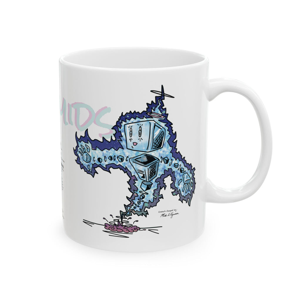 Plasmids Ceramic Mug — Hand Drawn & Painted Illustration (11oz & 15oz)