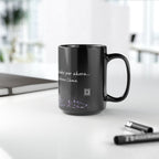 "La Cafetera Llama" Taza de Cerámica Negra