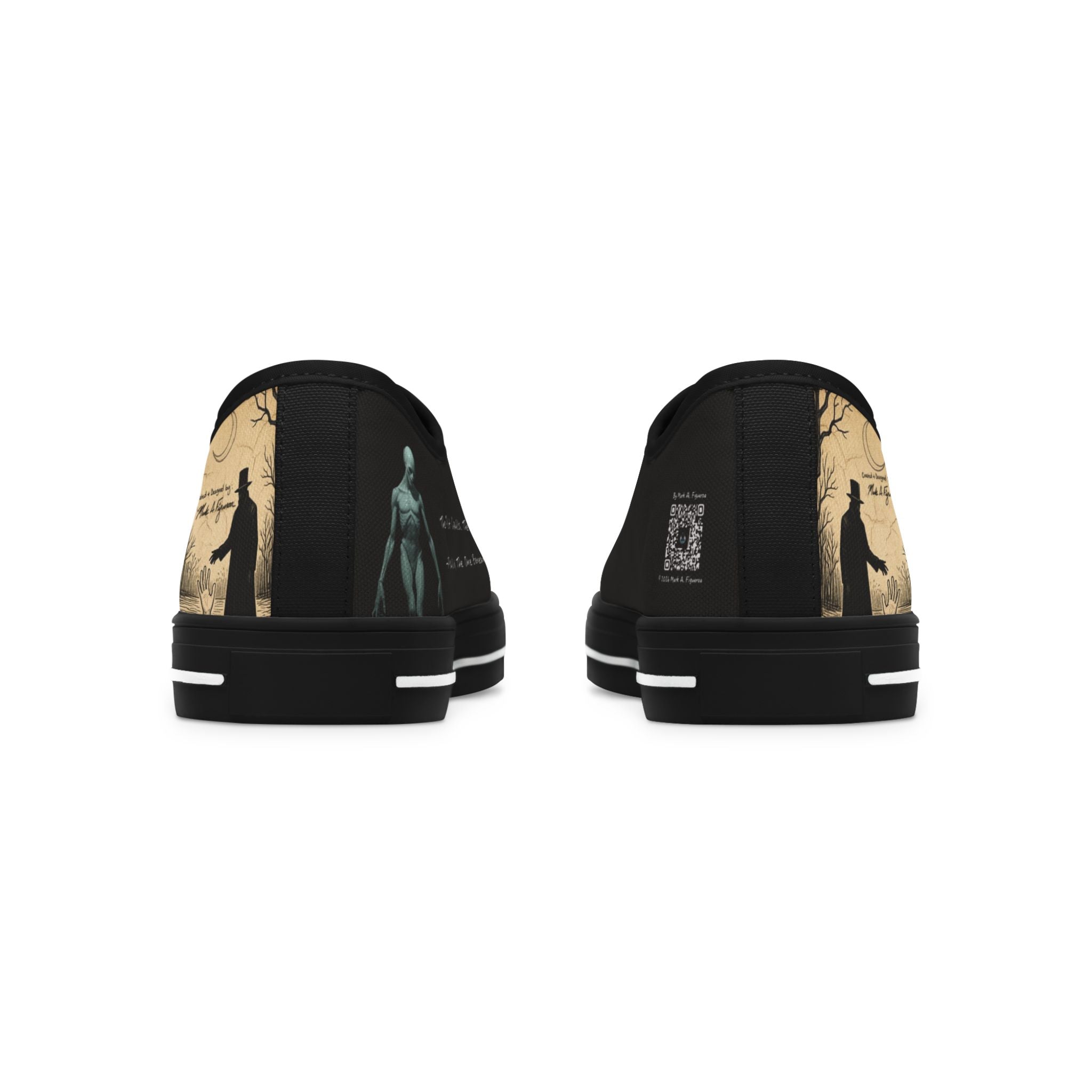 "The Plot Calls" Women's Low Top Canvas Sneakers