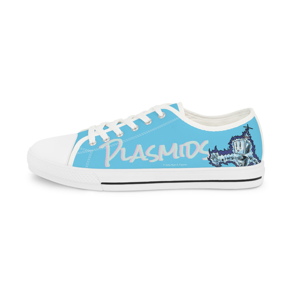 Men's Masculine Plasmids Low Top Canvas Sneakers | Blue