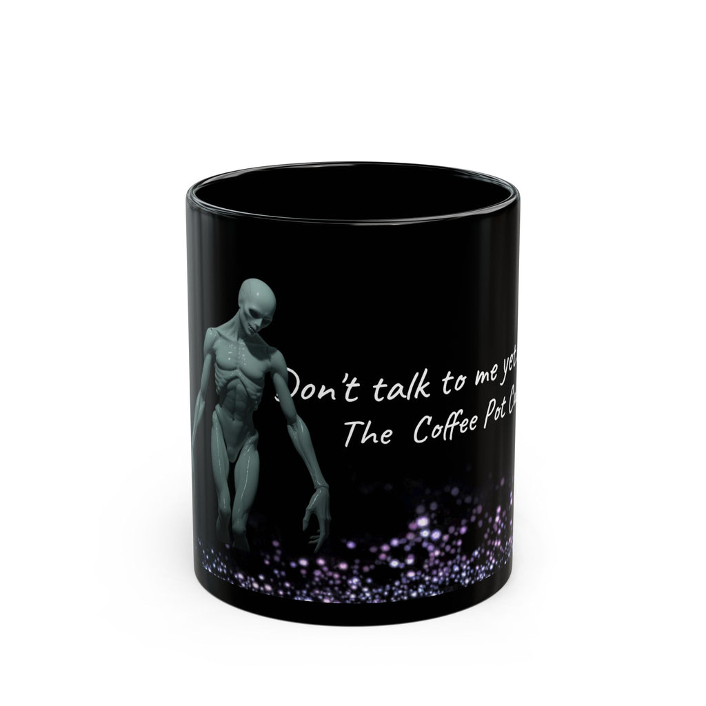 "The Coffee Pot Calls" Black Ceramic Mug