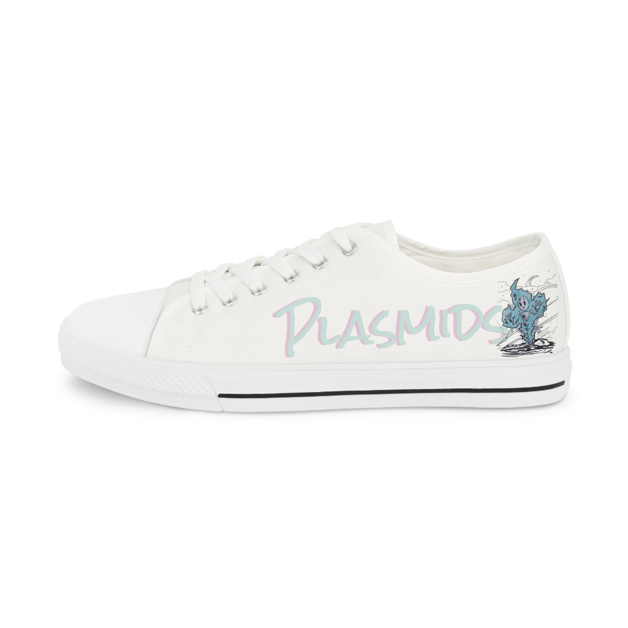 Men's Neutral Plasmid Low Top Canvas Sneakers | White