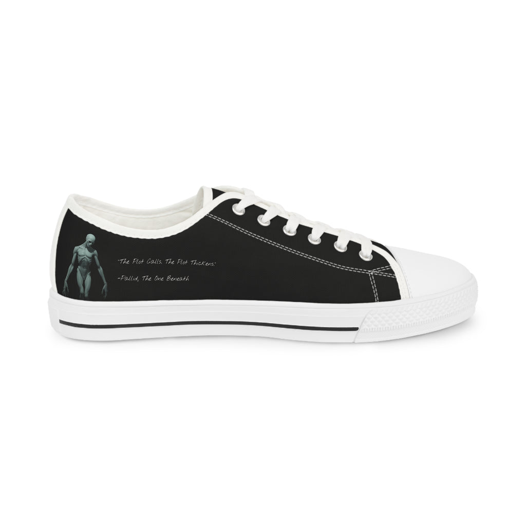 "The Plot Calls" Men's Low Top Canvas Sneakers