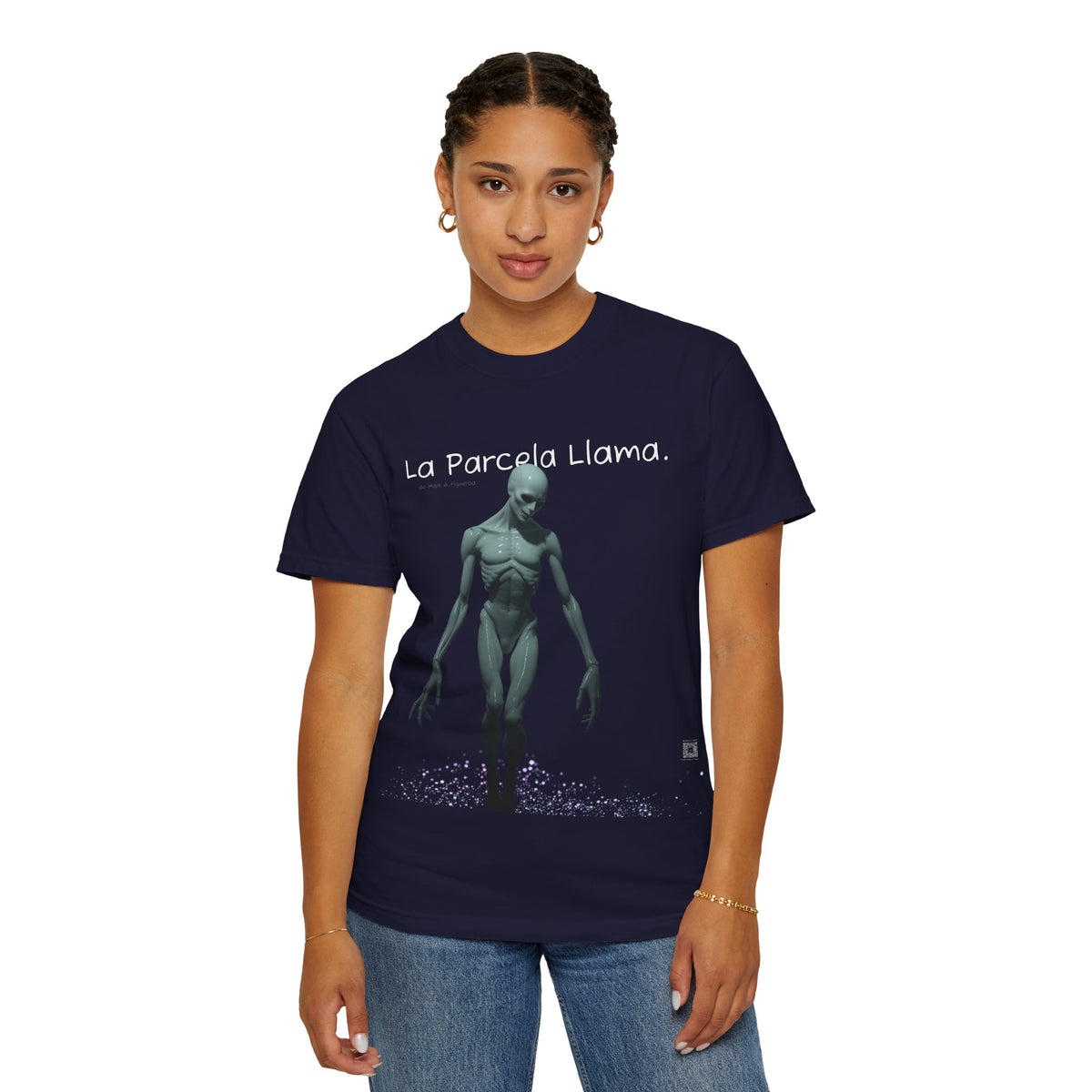 Camiseta Gráfica Unisex "Pallid — La Parcela Llama" | Negro o Azul Marino Comfort Colors