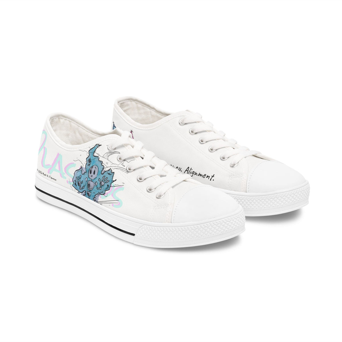 "Neutral Energy Plasmid" Women's Low Top Sneakers