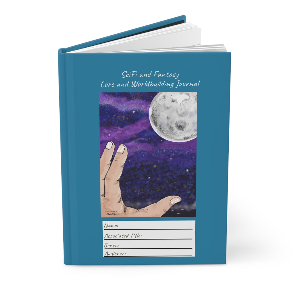 Lined SciFi & Fantasy Fiction Lore and Worldbuilding Journal for Writers | Hardcover
