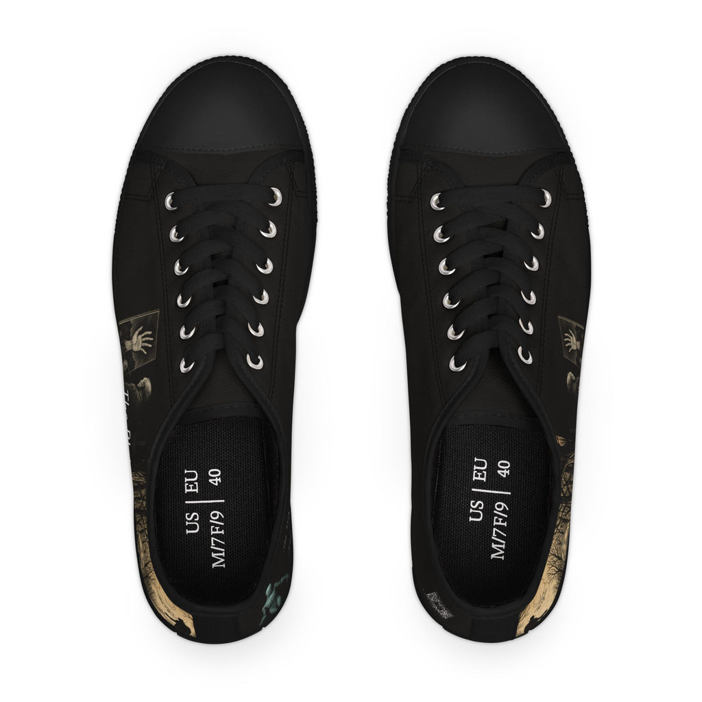 "The Plot Calls" Women's Low Top Canvas Sneakers