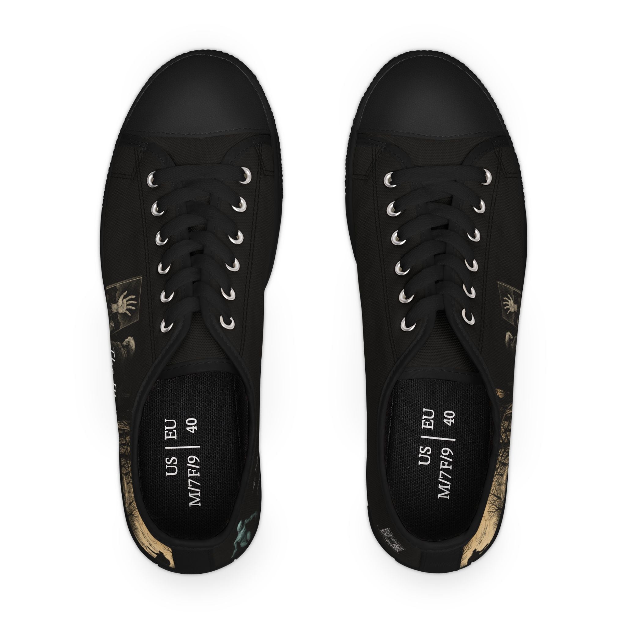 "The Plot Calls" Women's Low Top Canvas Sneakers