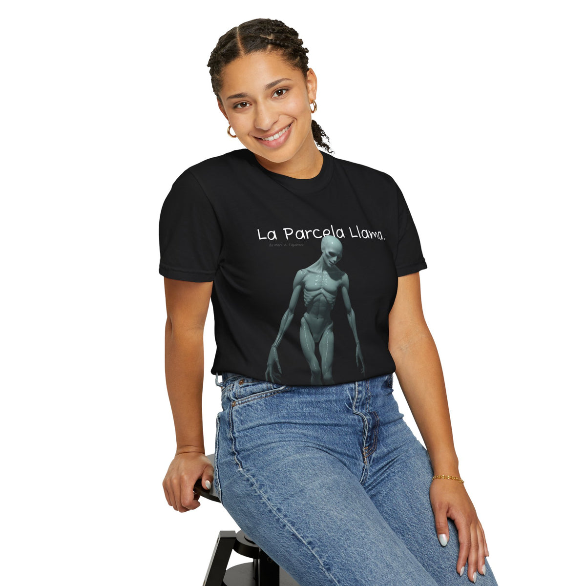 Camiseta Gráfica Unisex "Pallid — La Parcela Llama" | Negro o Azul Marino Comfort Colors