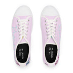 "Feminine Energy Plasmid" Women's Low Top Canvas Sneakers