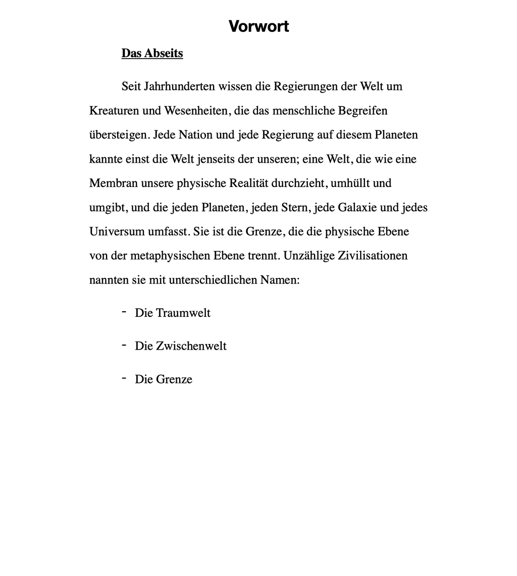 Die Parzelle Ruft: Hochmut