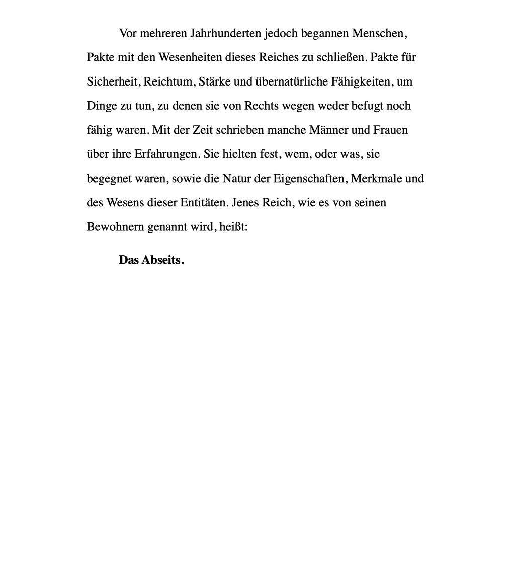 Die Parzelle Ruft: Hochmut