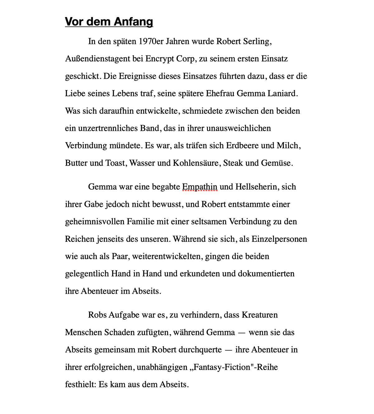 Die Parzelle Ruft: Hochmut